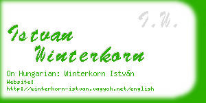 istvan winterkorn business card